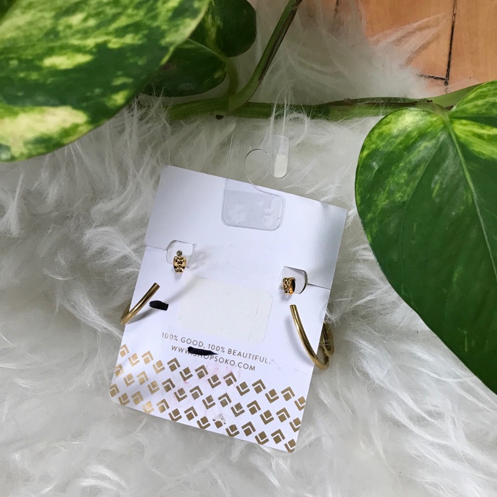 Soko Dura Drop Hoop Earrings - Picture 4 of 5